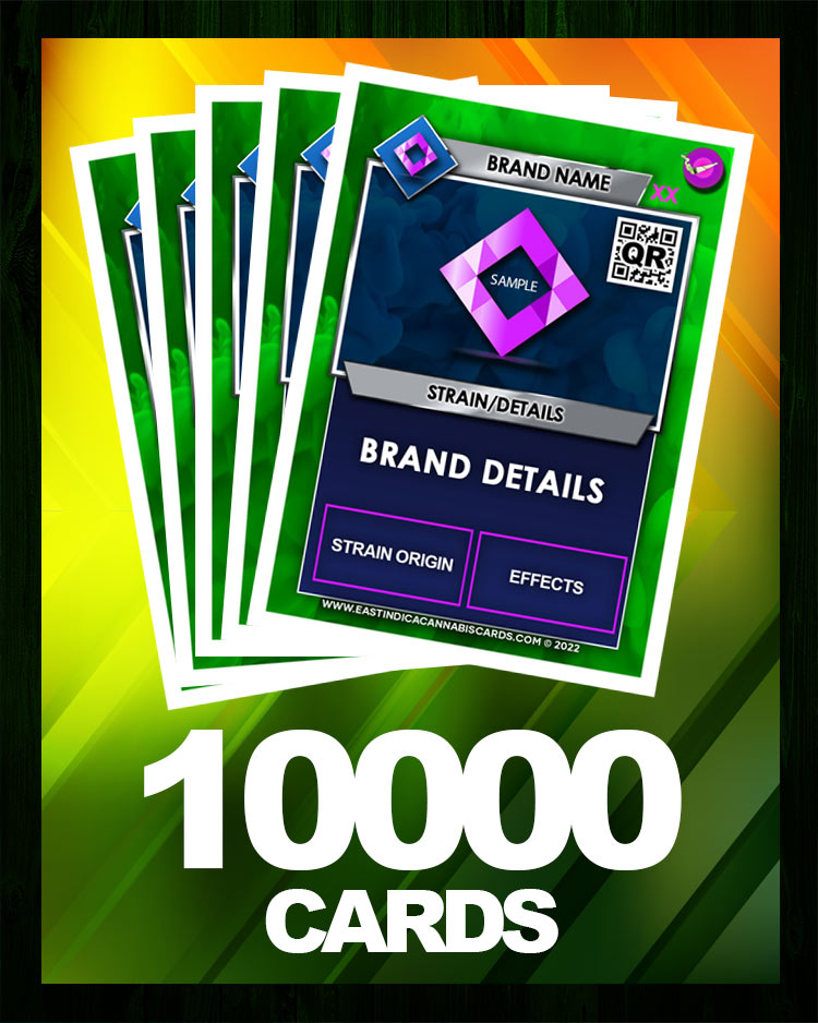 10,000 Customized cannabis cards
